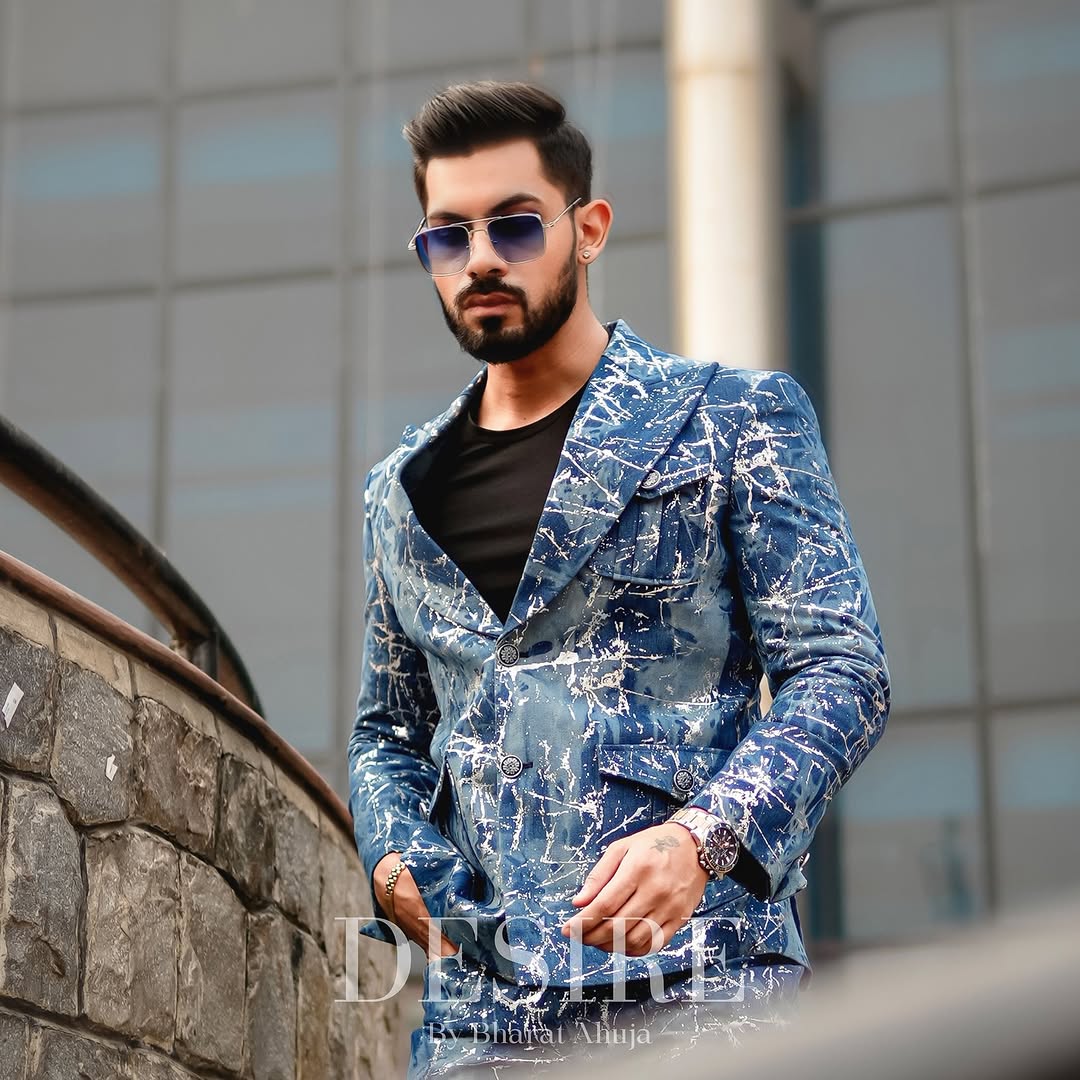 Printed 'Overall' Blazer Set