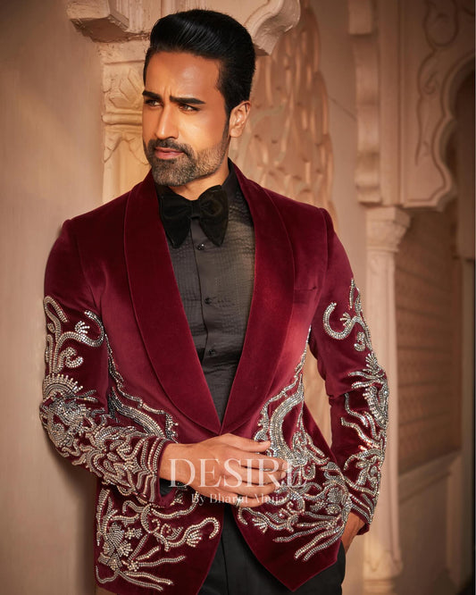 Velvet Elegance Designer Suit
