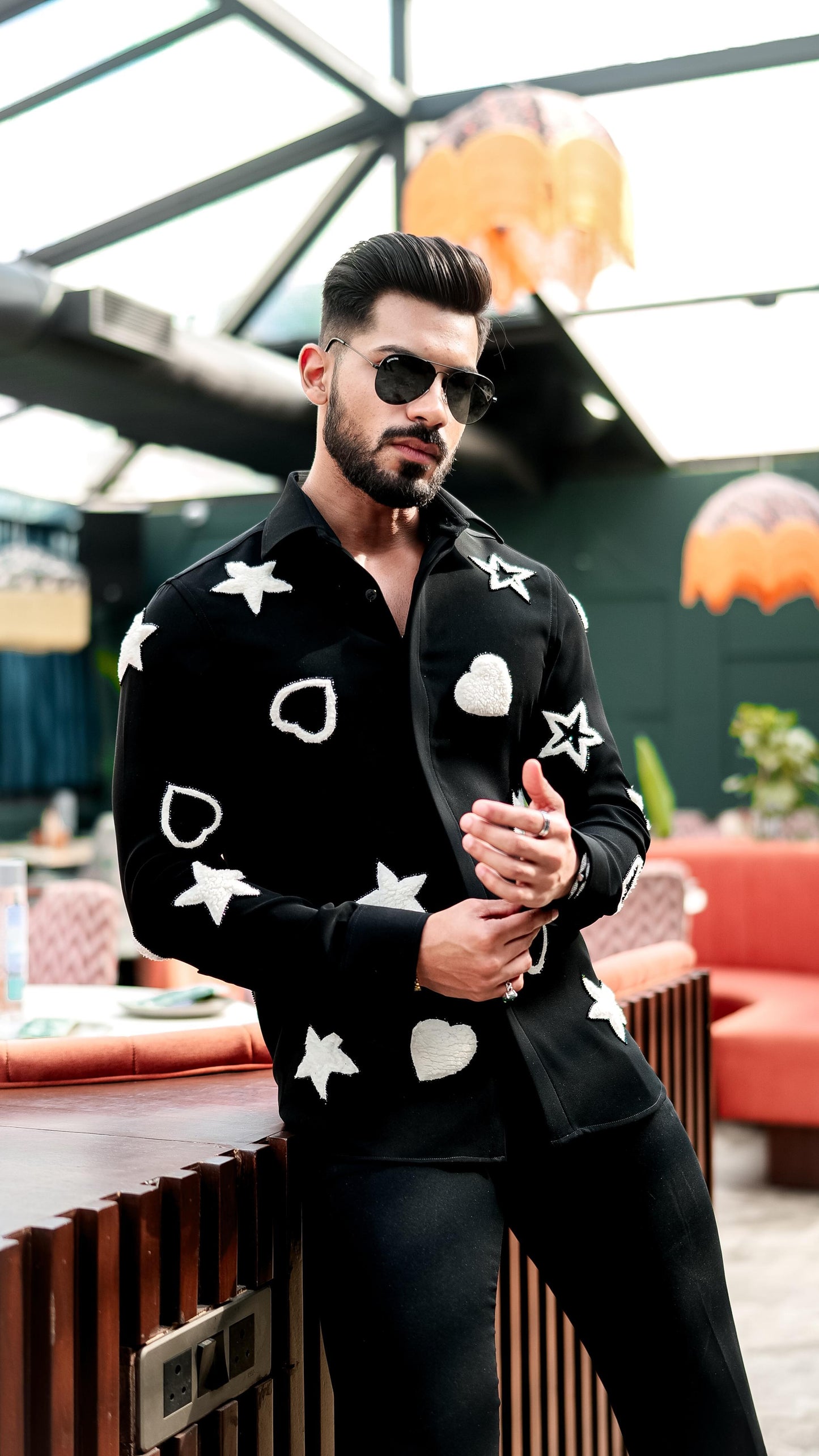 Embroidered Elegance Party Shirt