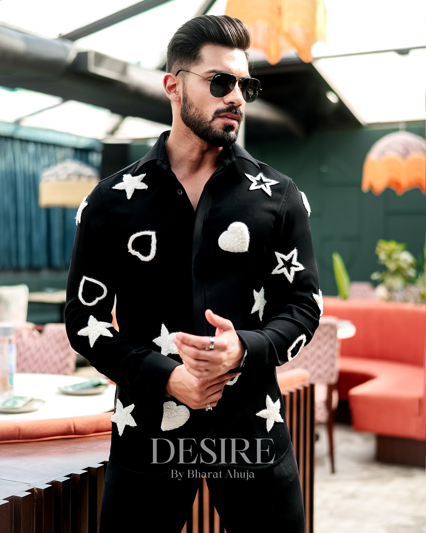 Embroidered Elegance Party Shirt