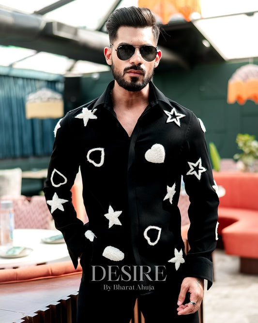 Embroidered Elegance Party Shirt
