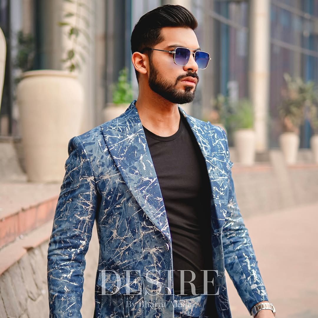Printed 'Overall' Blazer Set